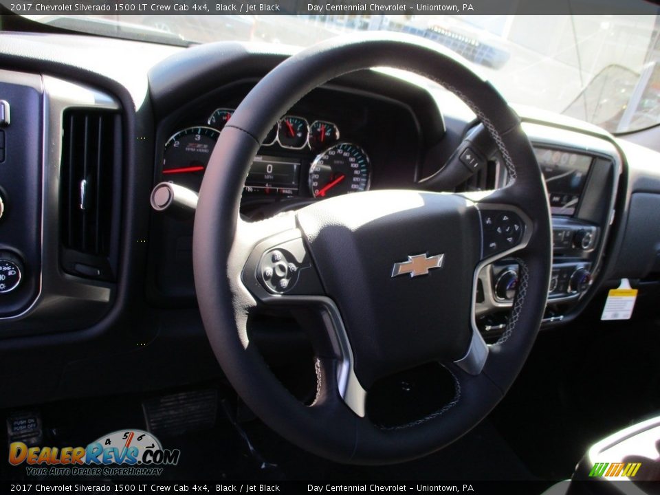 2017 Chevrolet Silverado 1500 LT Crew Cab 4x4 Black / Jet Black Photo #14