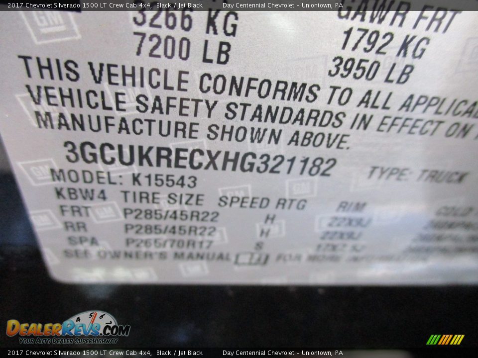 2017 Chevrolet Silverado 1500 LT Crew Cab 4x4 Black / Jet Black Photo #19