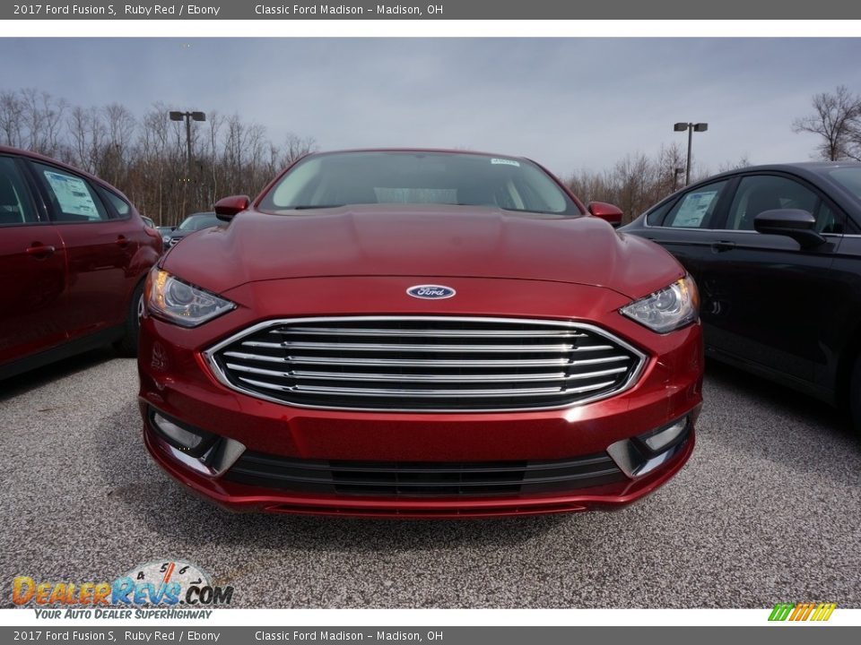 2017 Ford Fusion S Ruby Red / Ebony Photo #2