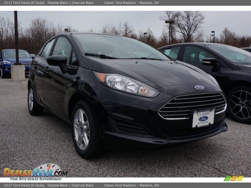 2017 Ford Fiesta SE Sedan Shadow Black / Charcoal Black Photo #1