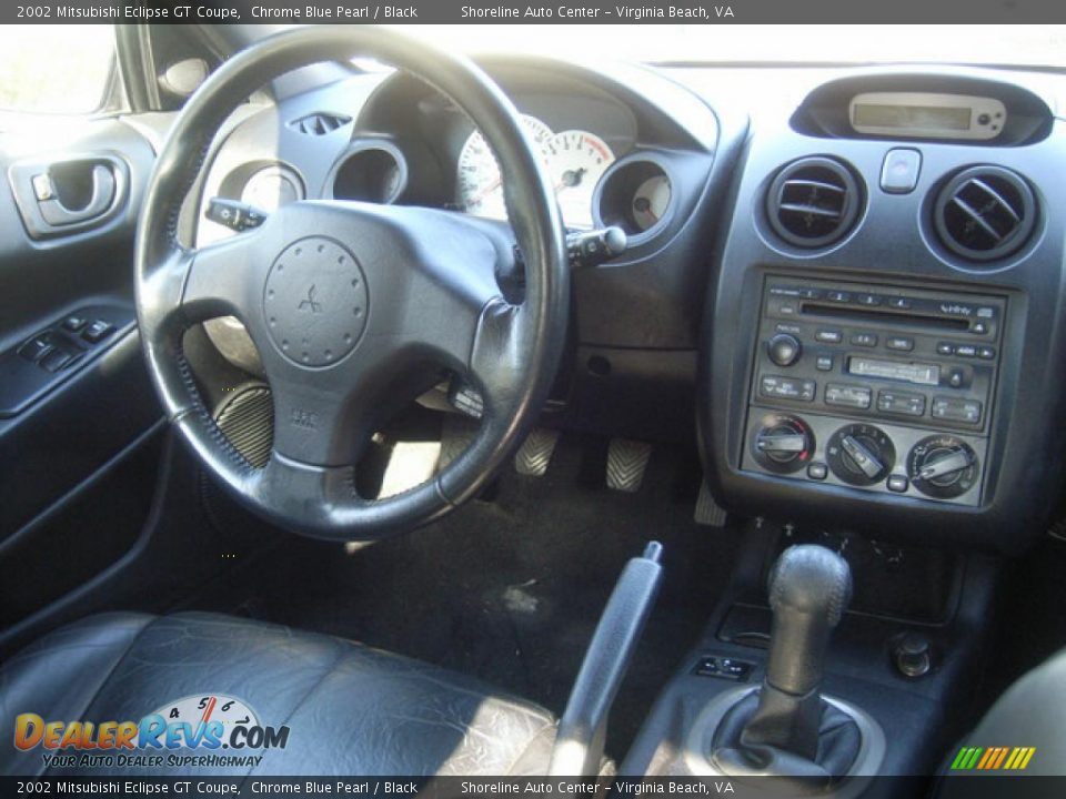 2002 Mitsubishi Eclipse GT Coupe Chrome Blue Pearl / Black Photo #11