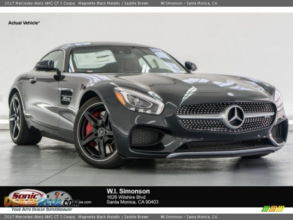 2017 Mercedes-Benz AMG GT S Coupe Magnetite Black Metallic / Saddle Brown Photo #1