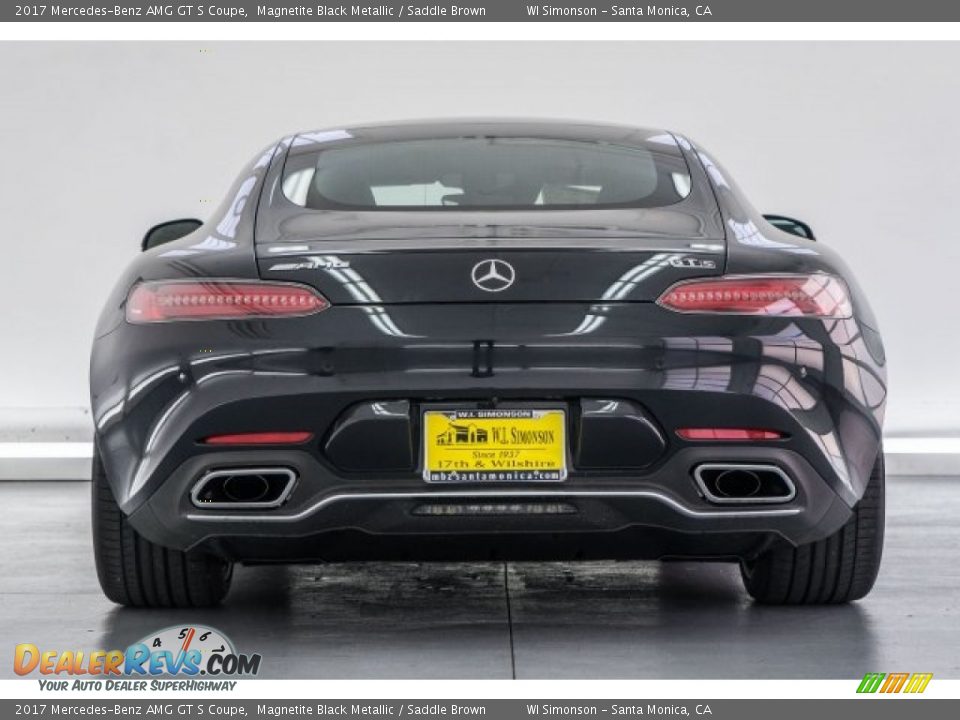 2017 Mercedes-Benz AMG GT S Coupe Magnetite Black Metallic / Saddle Brown Photo #4