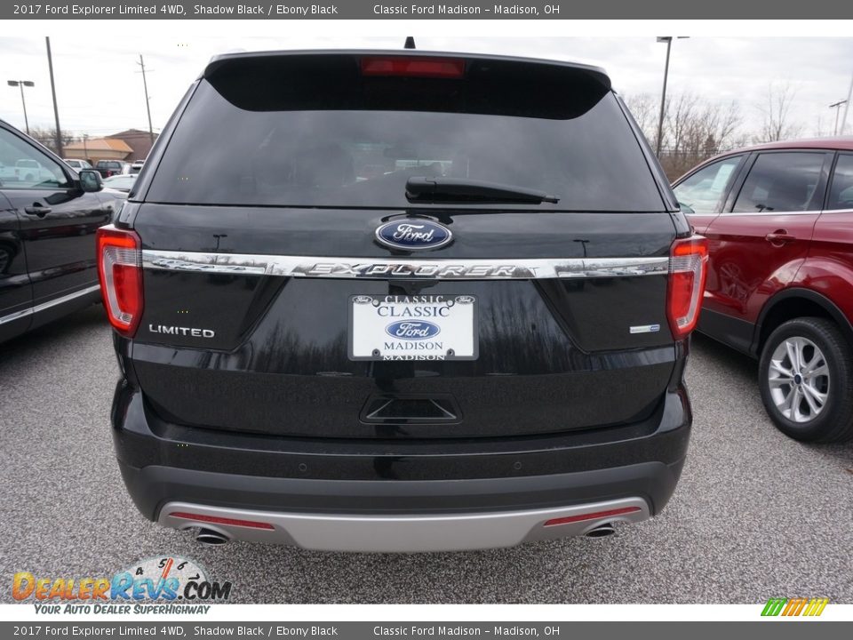 2017 Ford Explorer Limited 4WD Shadow Black / Ebony Black Photo #3