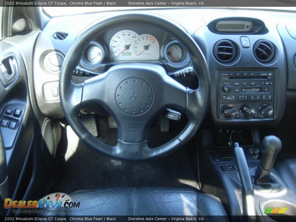 2002 Mitsubishi Eclipse GT Coupe Chrome Blue Pearl / Black Photo #12