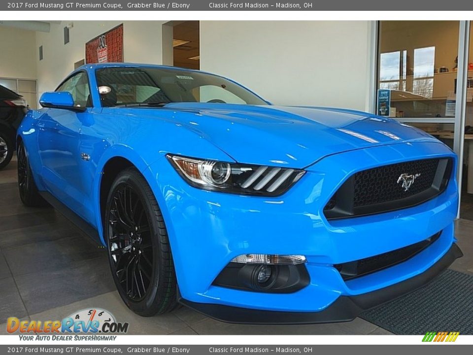 2017 Ford Mustang GT Premium Coupe Grabber Blue / Ebony Photo #1