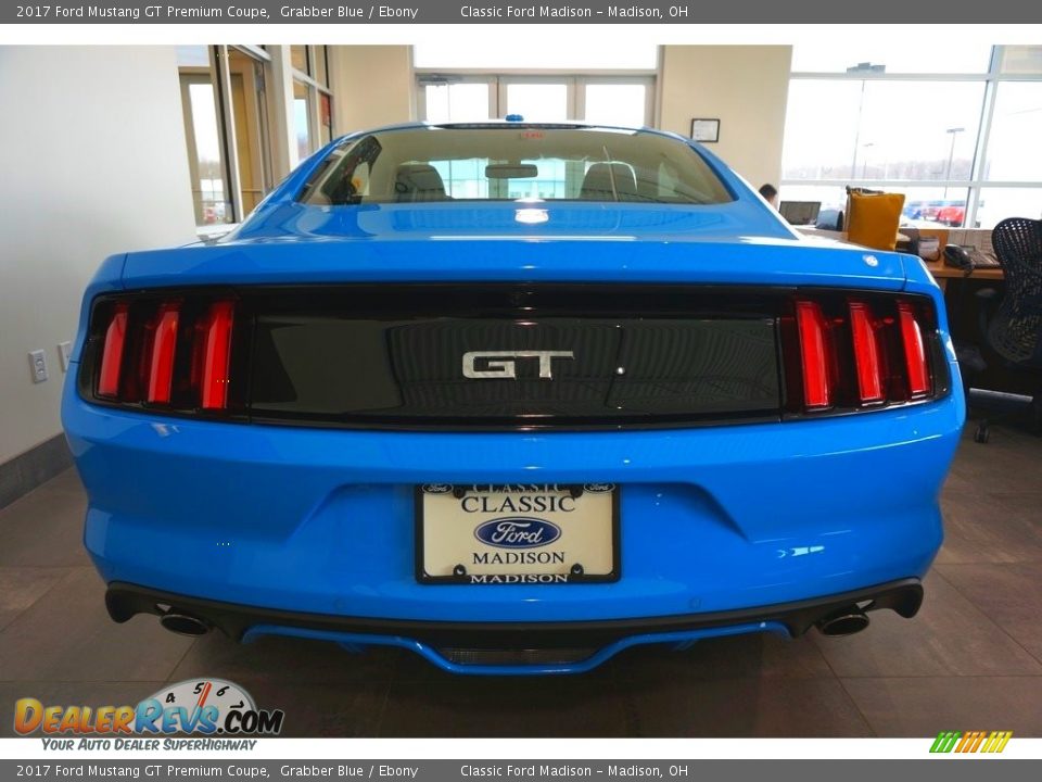 2017 Ford Mustang GT Premium Coupe Grabber Blue / Ebony Photo #3