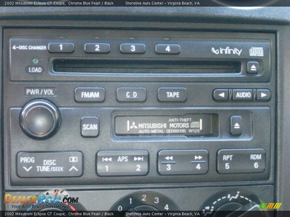 2002 Mitsubishi Eclipse GT Coupe Chrome Blue Pearl / Black Photo #15
