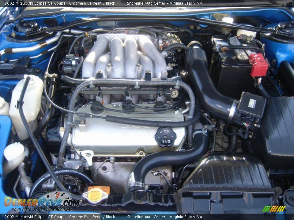 2002 Mitsubishi Eclipse GT Coupe Chrome Blue Pearl / Black Photo #18