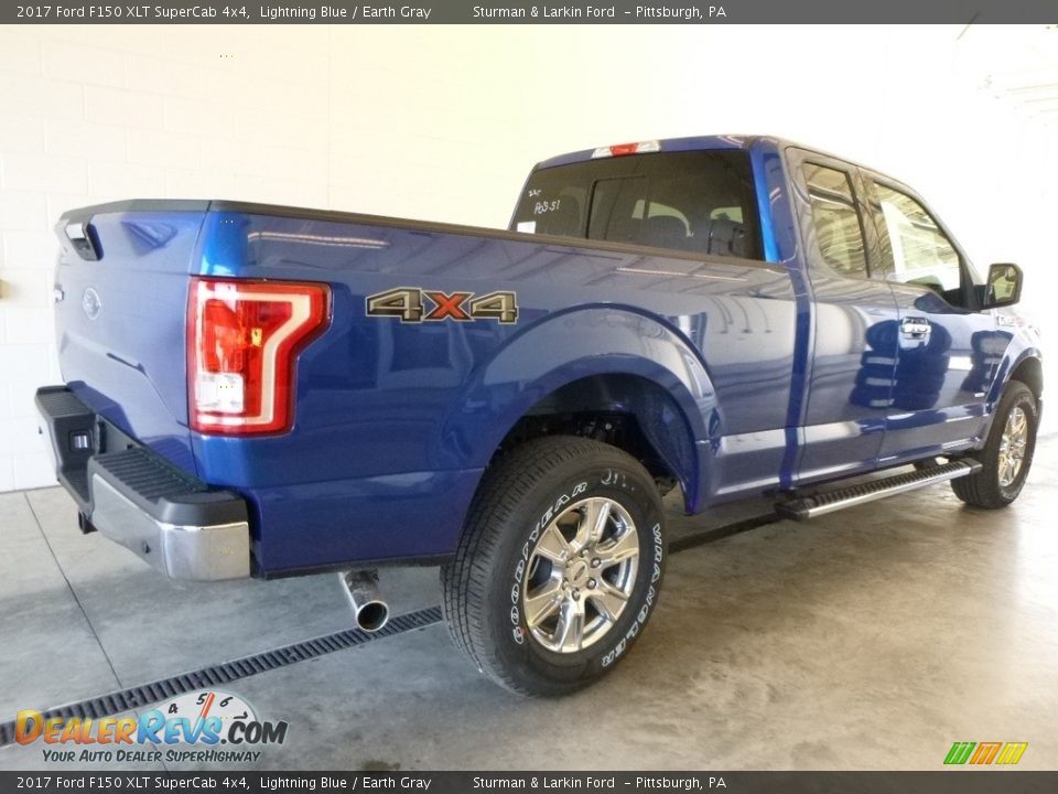 2017 Ford F150 XLT SuperCab 4x4 Lightning Blue / Earth Gray Photo #2