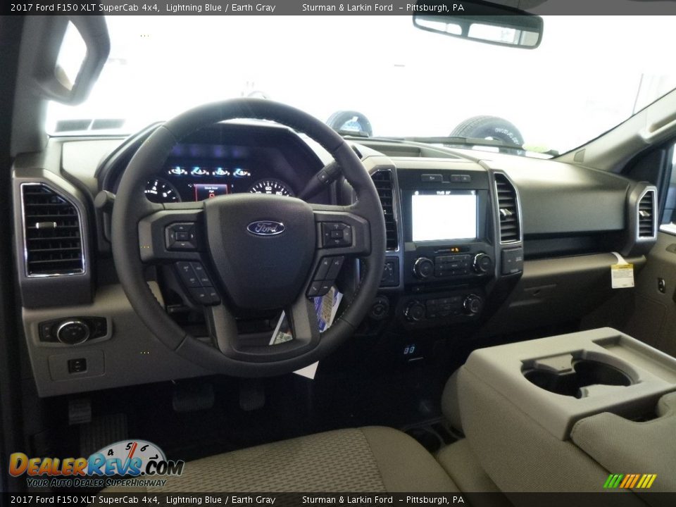 2017 Ford F150 XLT SuperCab 4x4 Lightning Blue / Earth Gray Photo #8