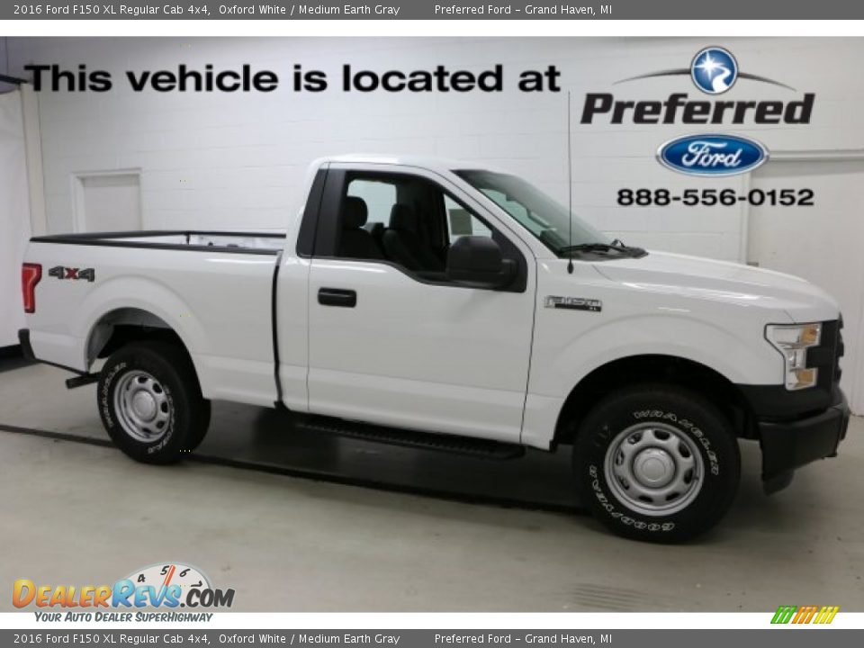 2016 Ford F150 XL Regular Cab 4x4 Oxford White / Medium Earth Gray Photo #1