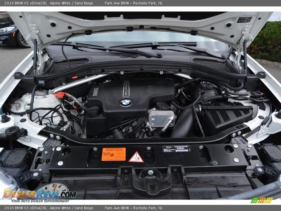 2014 BMW X3 xDrive28i Alpine White / Sand Beige Photo #30