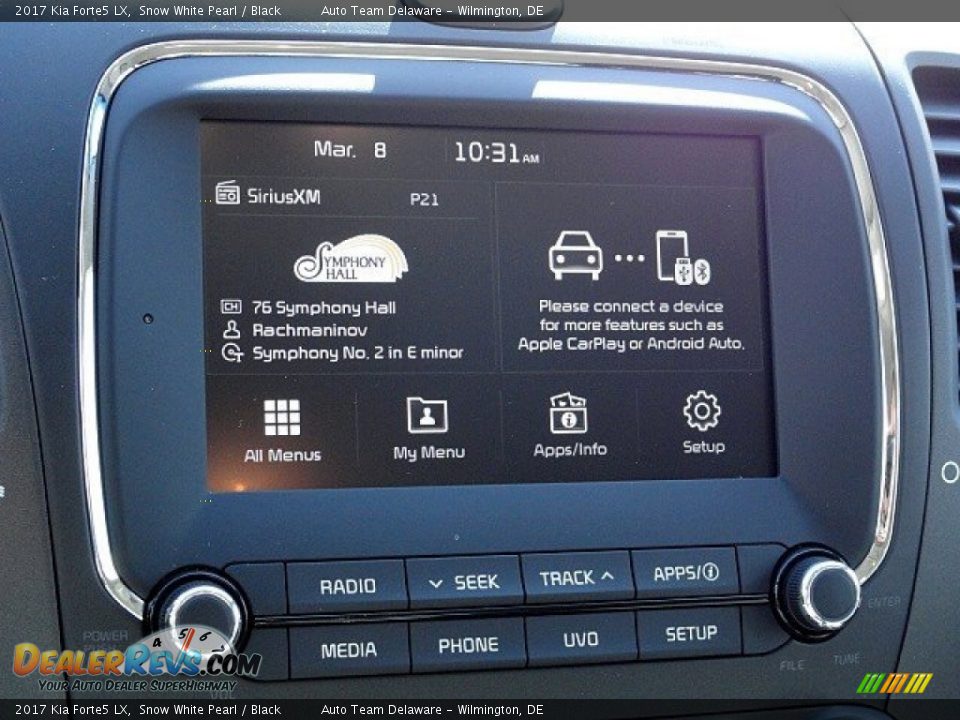 2017 Kia Forte5 LX Snow White Pearl / Black Photo #16