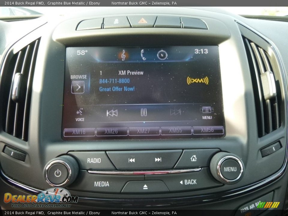 2014 Buick Regal FWD Graphite Blue Metallic / Ebony Photo #25