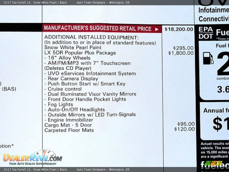 2017 Kia Forte5 LX Snow White Pearl / Black Photo #26