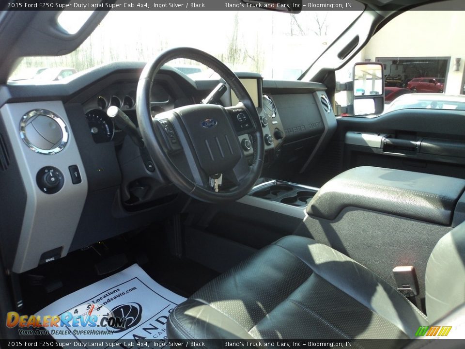 2015 Ford F250 Super Duty Lariat Super Cab 4x4 Ingot Silver / Black Photo #6