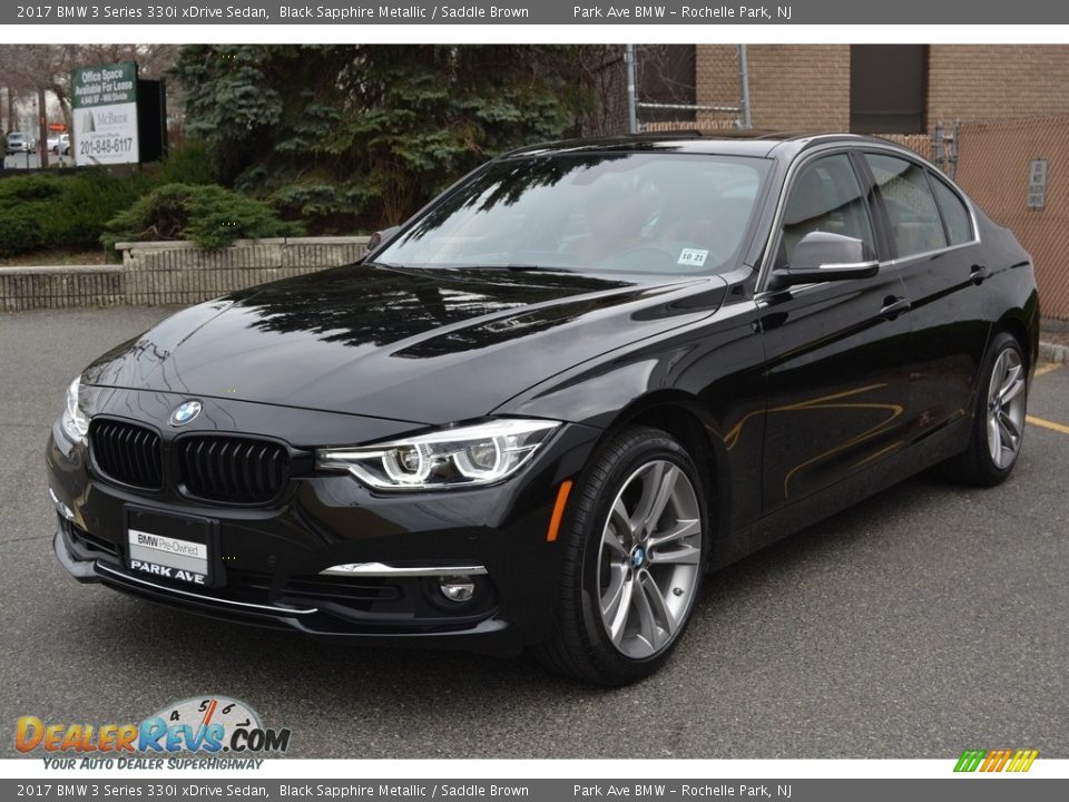 2017 BMW 3 Series 330i xDrive Sedan Black Sapphire Metallic / Saddle Brown Photo #6