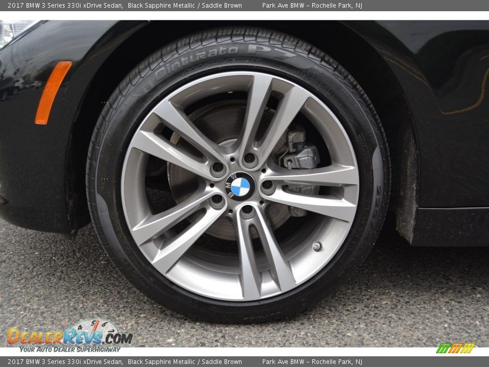 2017 BMW 3 Series 330i xDrive Sedan Black Sapphire Metallic / Saddle Brown Photo #32
