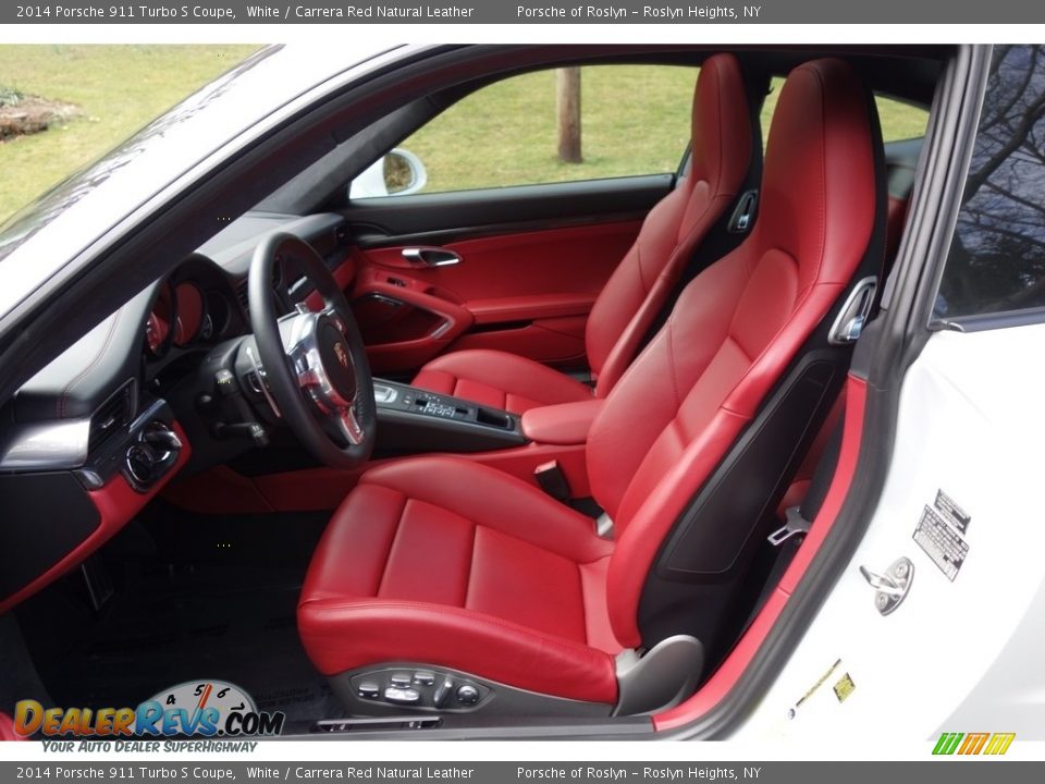 2014 Porsche 911 Turbo S Coupe White / Carrera Red Natural Leather Photo #13