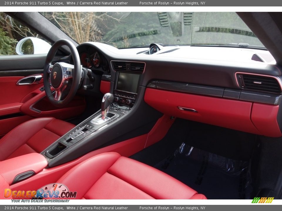 2014 Porsche 911 Turbo S Coupe White / Carrera Red Natural Leather Photo #16