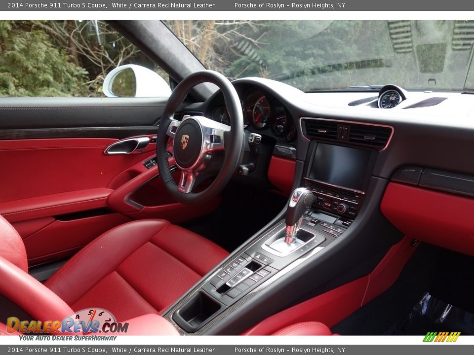 2014 Porsche 911 Turbo S Coupe White / Carrera Red Natural Leather Photo #17