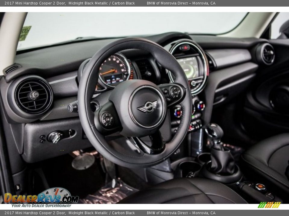 2017 Mini Hardtop Cooper 2 Door Midnight Black Metallic / Carbon Black Photo #6