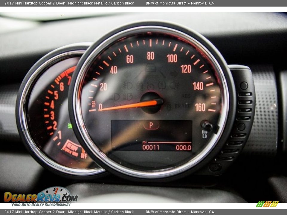 2017 Mini Hardtop Cooper 2 Door Midnight Black Metallic / Carbon Black Photo #7