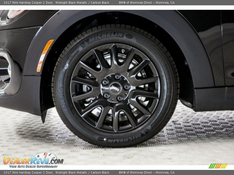2017 Mini Hardtop Cooper 2 Door Midnight Black Metallic / Carbon Black Photo #9