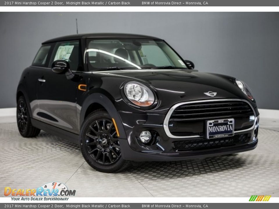 2017 Mini Hardtop Cooper 2 Door Midnight Black Metallic / Carbon Black Photo #12