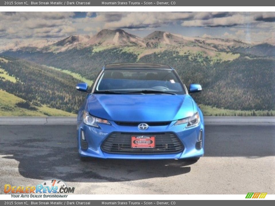 2015 Scion tC Blue Streak Metallic / Dark Charcoal Photo #4