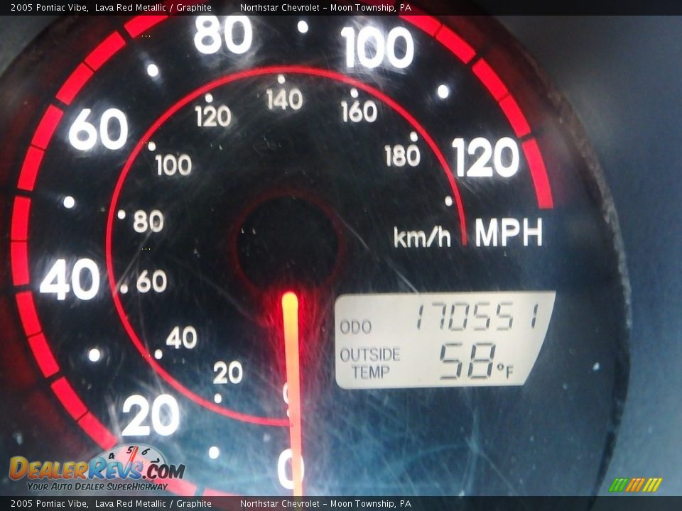 2005 Pontiac Vibe Lava Red Metallic / Graphite Photo #15