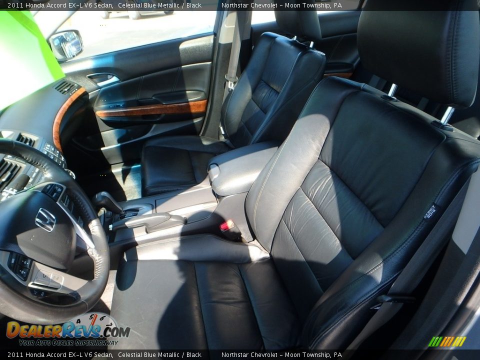 2011 Honda Accord EX-L V6 Sedan Celestial Blue Metallic / Black Photo #20