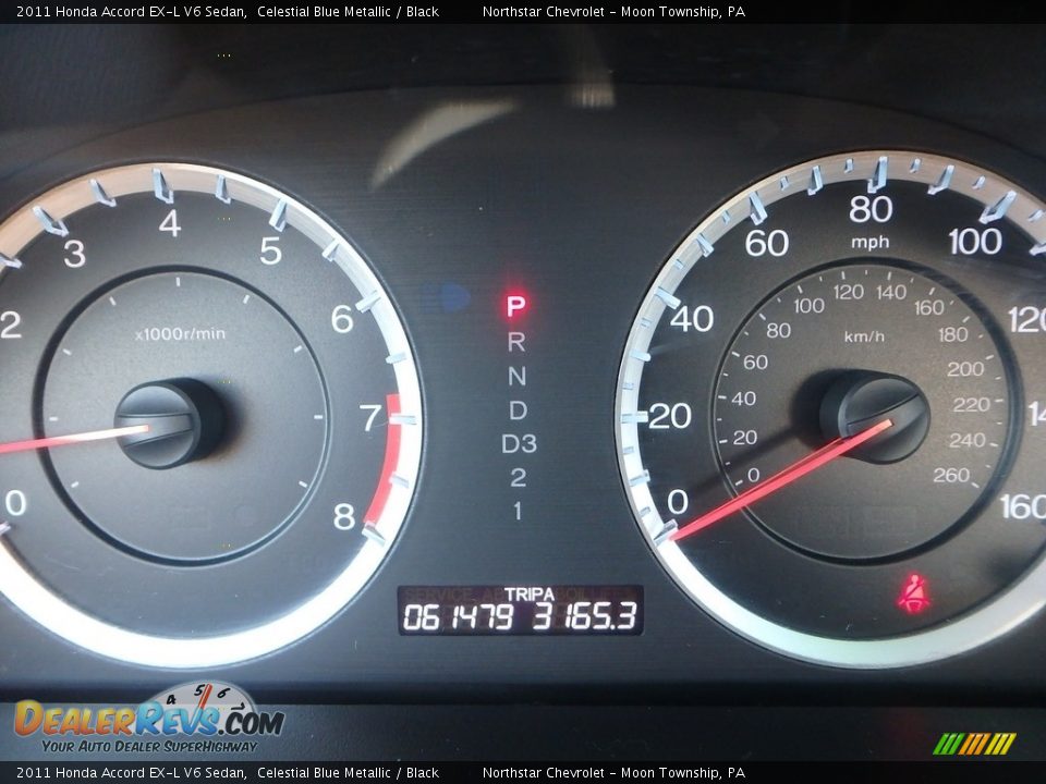 2011 Honda Accord EX-L V6 Sedan Celestial Blue Metallic / Black Photo #29
