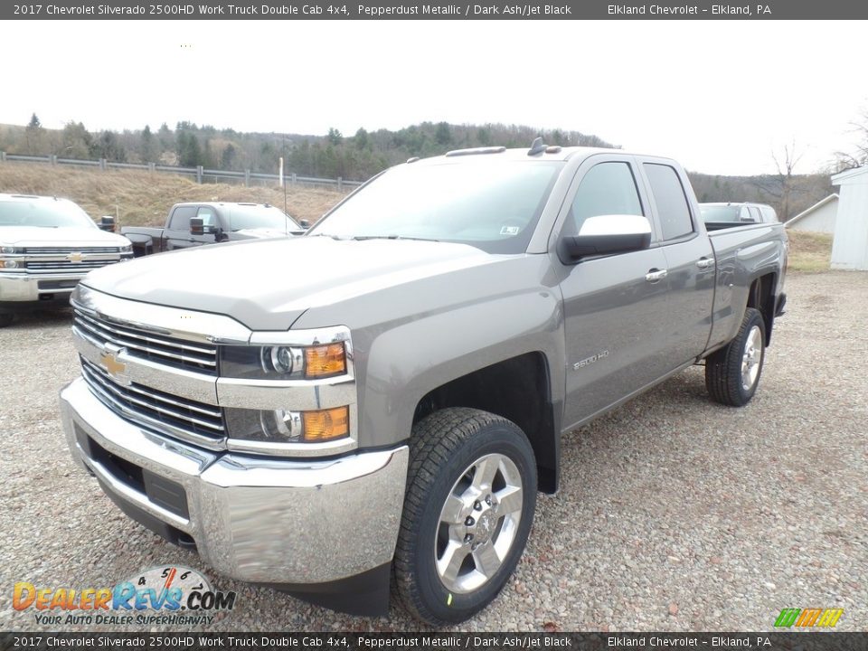 2017 Chevrolet Silverado 2500HD Work Truck Double Cab 4x4 Pepperdust Metallic / Dark Ash/Jet Black Photo #1