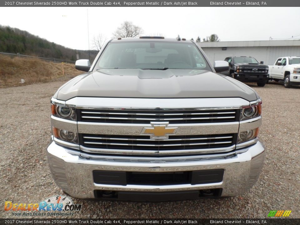 2017 Chevrolet Silverado 2500HD Work Truck Double Cab 4x4 Pepperdust Metallic / Dark Ash/Jet Black Photo #2