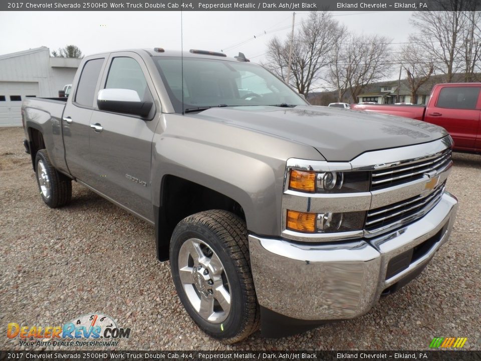 Front 3/4 View of 2017 Chevrolet Silverado 2500HD Work Truck Double Cab 4x4 Photo #3