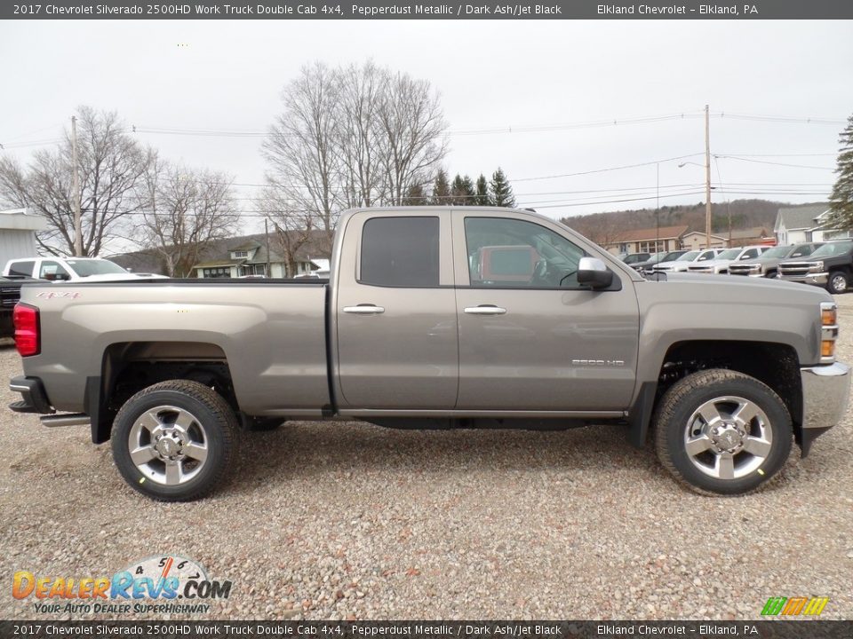 2017 Chevrolet Silverado 2500HD Work Truck Double Cab 4x4 Pepperdust Metallic / Dark Ash/Jet Black Photo #4