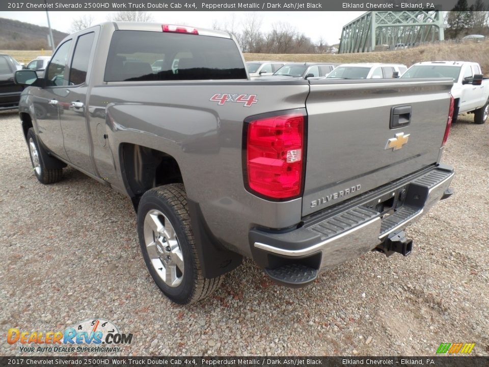 2017 Chevrolet Silverado 2500HD Work Truck Double Cab 4x4 Pepperdust Metallic / Dark Ash/Jet Black Photo #7