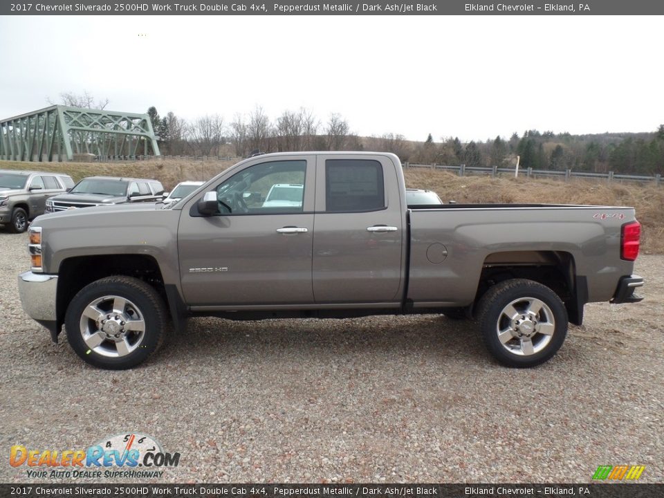 2017 Chevrolet Silverado 2500HD Work Truck Double Cab 4x4 Pepperdust Metallic / Dark Ash/Jet Black Photo #8