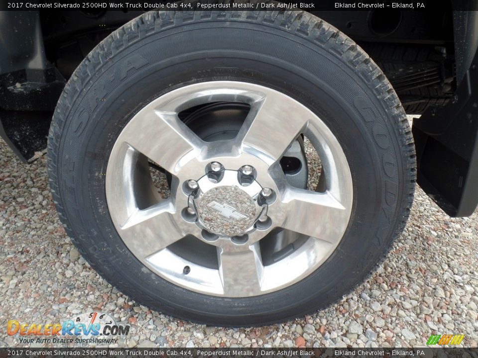 2017 Chevrolet Silverado 2500HD Work Truck Double Cab 4x4 Pepperdust Metallic / Dark Ash/Jet Black Photo #9