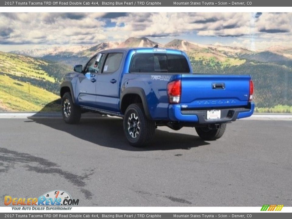 2017 Toyota Tacoma TRD Off Road Double Cab 4x4 Blazing Blue Pearl / TRD Graphite Photo #3