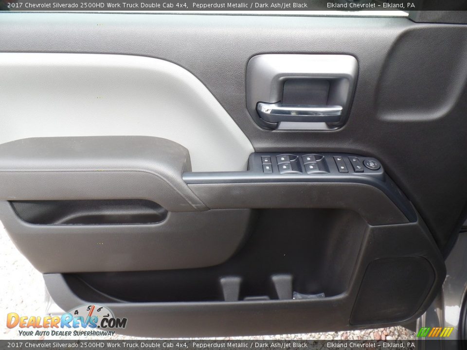 2017 Chevrolet Silverado 2500HD Work Truck Double Cab 4x4 Pepperdust Metallic / Dark Ash/Jet Black Photo #14