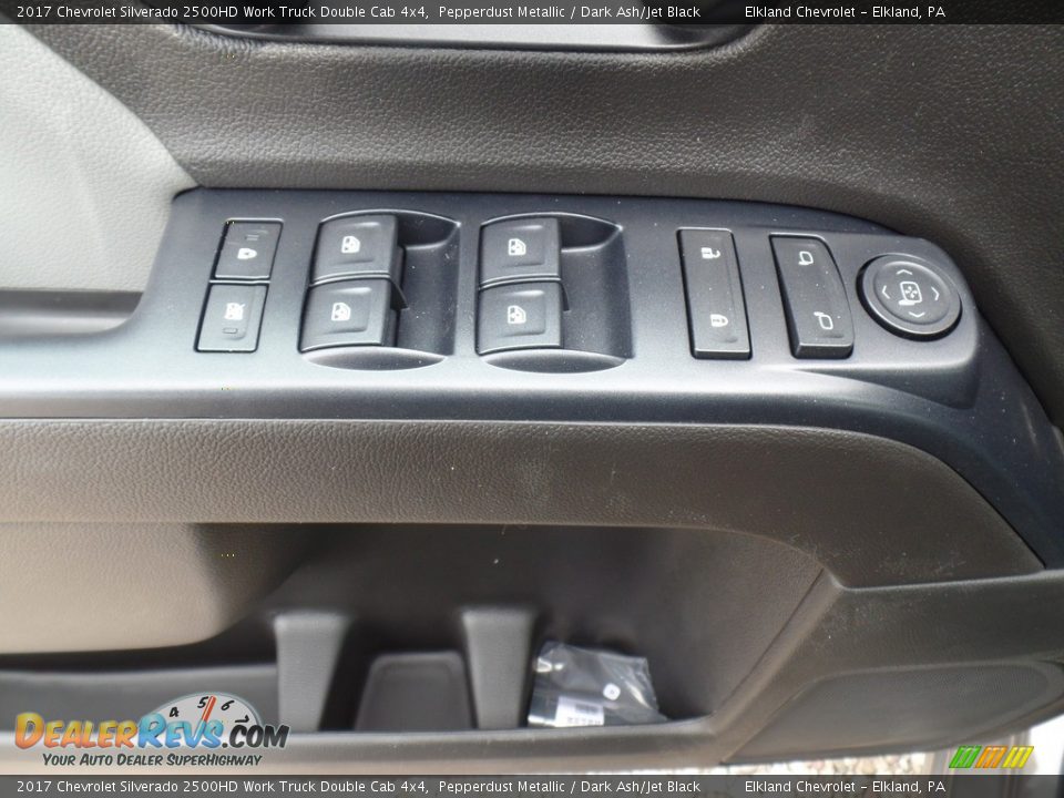 2017 Chevrolet Silverado 2500HD Work Truck Double Cab 4x4 Pepperdust Metallic / Dark Ash/Jet Black Photo #15