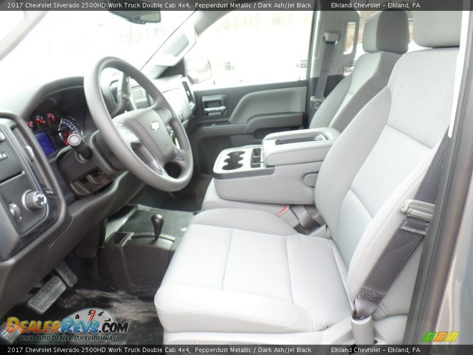 2017 Chevrolet Silverado 2500HD Work Truck Double Cab 4x4 Pepperdust Metallic / Dark Ash/Jet Black Photo #16