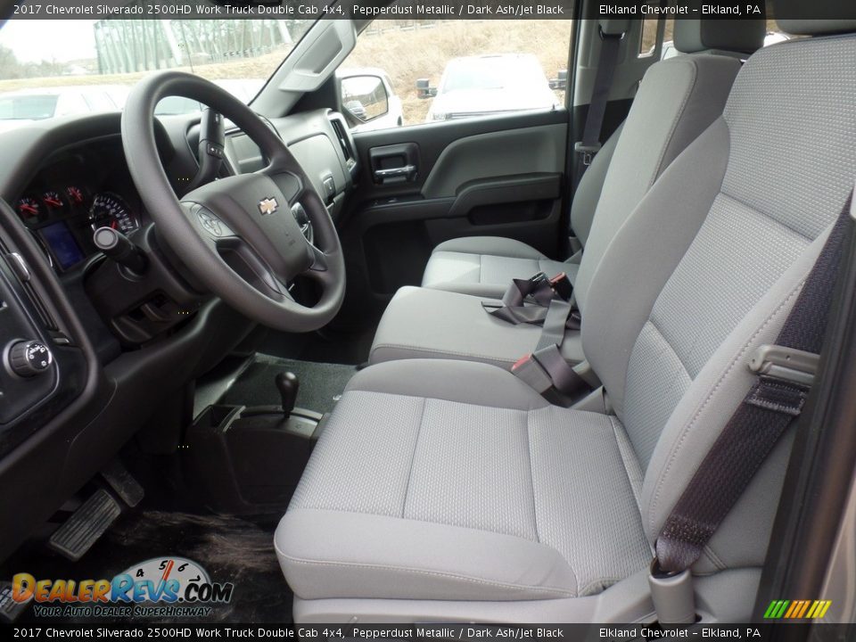 2017 Chevrolet Silverado 2500HD Work Truck Double Cab 4x4 Pepperdust Metallic / Dark Ash/Jet Black Photo #17