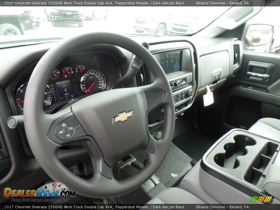 2017 Chevrolet Silverado 2500HD Work Truck Double Cab 4x4 Pepperdust Metallic / Dark Ash/Jet Black Photo #18