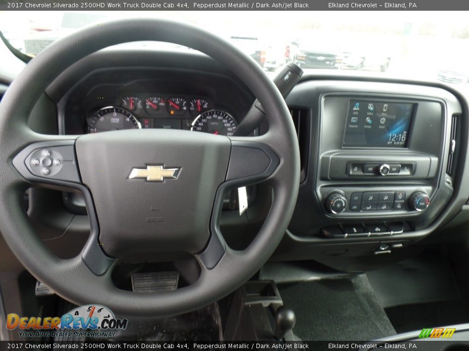 2017 Chevrolet Silverado 2500HD Work Truck Double Cab 4x4 Pepperdust Metallic / Dark Ash/Jet Black Photo #19