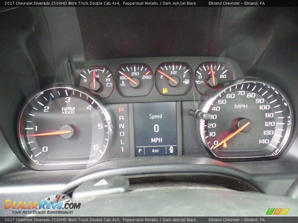 2017 Chevrolet Silverado 2500HD Work Truck Double Cab 4x4 Pepperdust Metallic / Dark Ash/Jet Black Photo #25