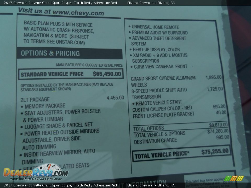 2017 Chevrolet Corvette Grand Sport Coupe Torch Red / Adrenaline Red Photo #20